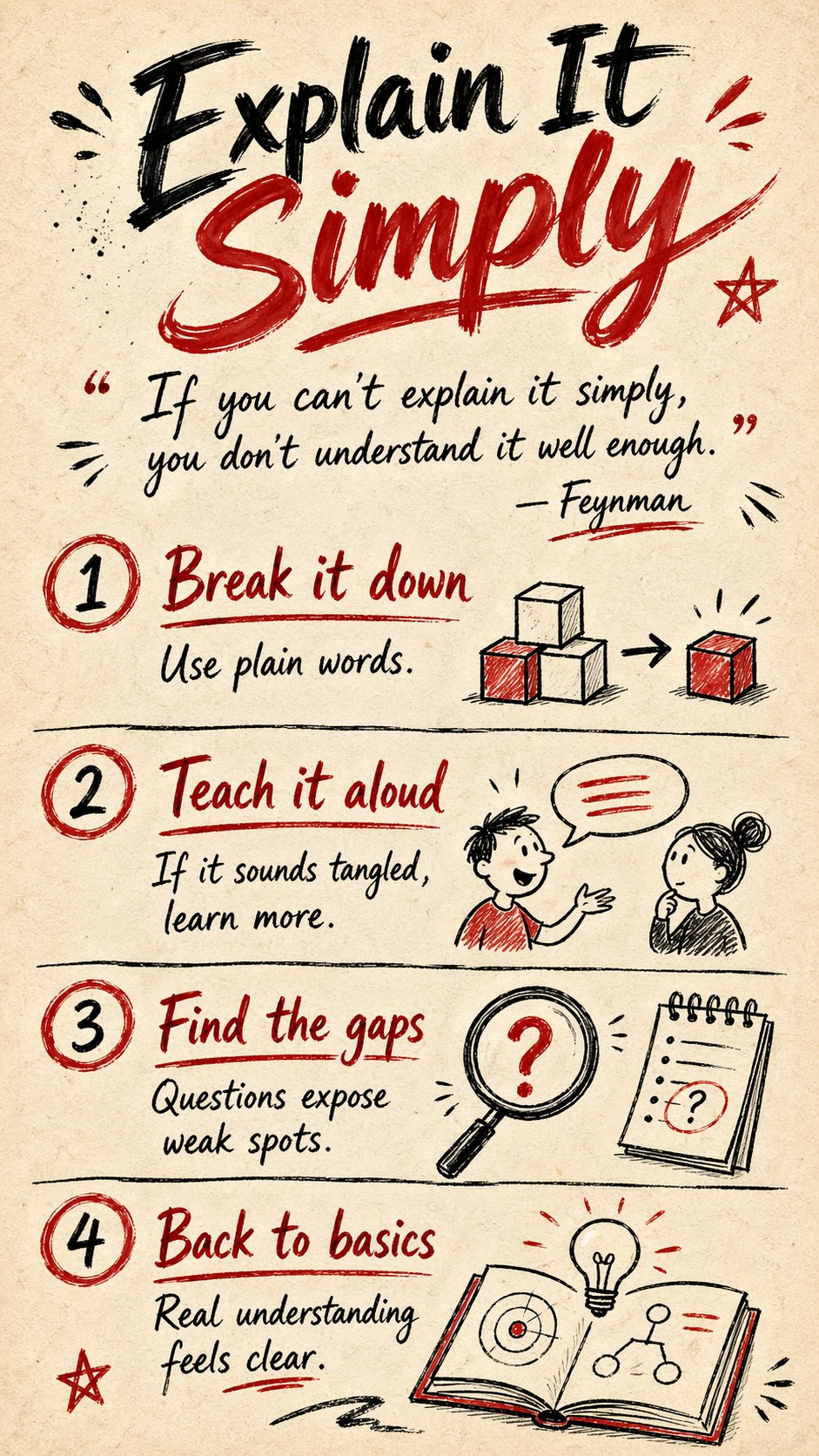 e a hand-drawn style infographic card for a topic